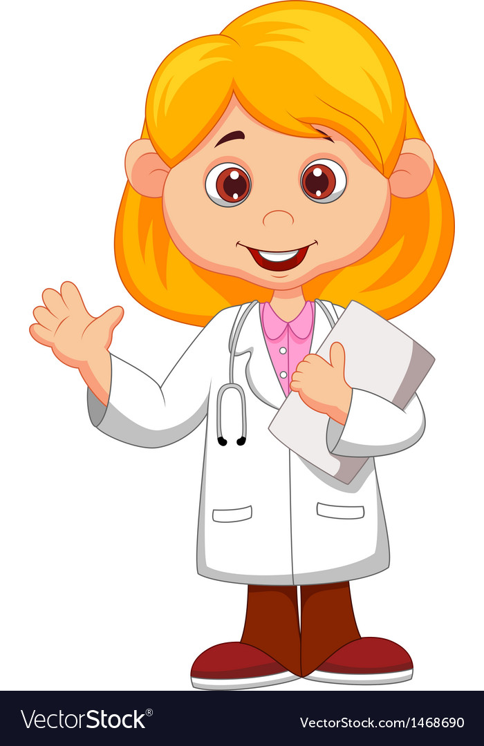 little-female-doctor-cartoon-waving-hand-vector